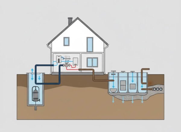 კერძო სახლის ავტონომიური წყლის და კანალიზაციის სისტემა