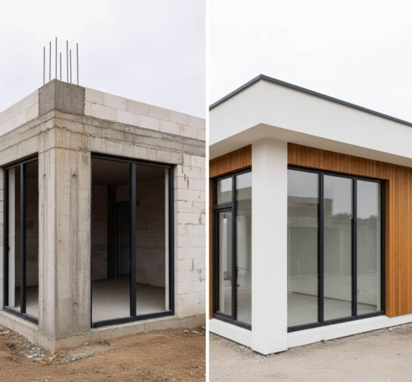 კერძო სახლის შავი კარკასიდან თეთრ კარკასამდე